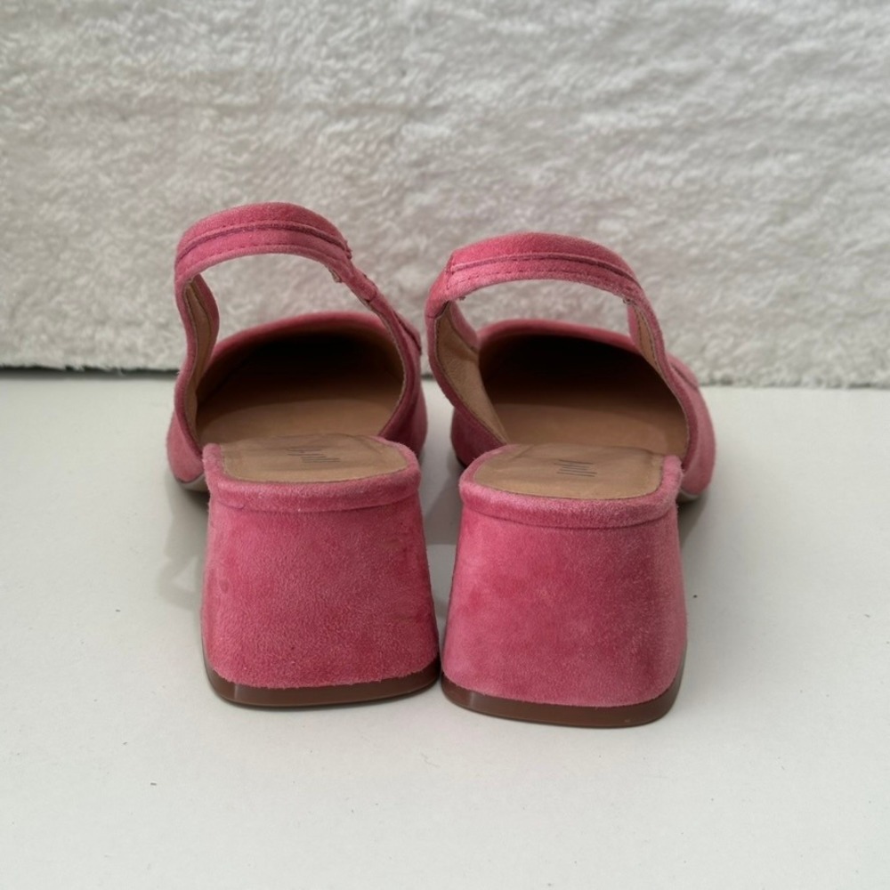 J. Jill Pink Suede Slingback Block Heel Pumps Womens 10 - Picture 3 of 13